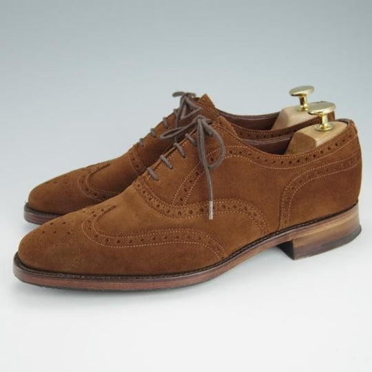 ★(英)チーニー 6F【貴重★EDIFICE別注/10298ラスト】フルブローグ/スエード/茶/メンズ/エディフィス/CHEANEY★g450