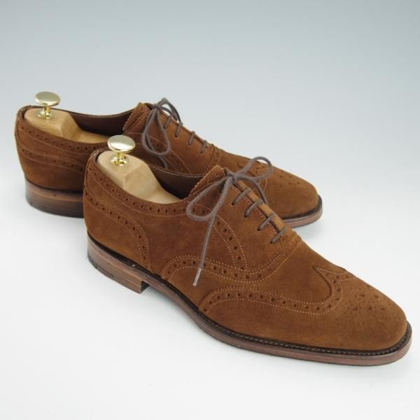 ★(英)チーニー 6F【貴重★EDIFICE別注/10298ラスト】フルブローグ/スエード/茶/メンズ/エディフィス/CHEANEY★g450