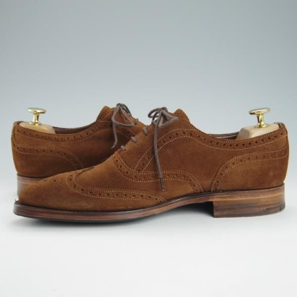 ★(英)チーニー 6F【貴重★EDIFICE別注/10298ラスト】フルブローグ/スエード/茶/メンズ/エディフィス/CHEANEY★g450