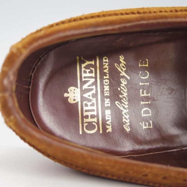 ★(英)チーニー 6F【貴重★EDIFICE別注/10298ラスト】フルブローグ/スエード/茶/メンズ/エディフィス/CHEANEY★g450