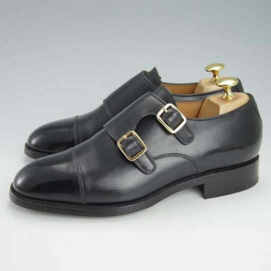 極美品★(スペイン製)YANKO/ヤンコ SIZE 23【パターンオーダー品★グッドイヤーウェルテッド製法/ダブルモンク】カーフ/黒★g452