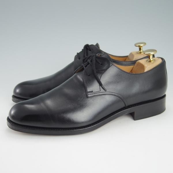 極美品★(スペイン製)YANKO/ヤンコ SIZE 7【グッドイヤーウェルテッド製法★36901/Vフロント】プレーントゥ/カーフ/黒/メンズ★g453