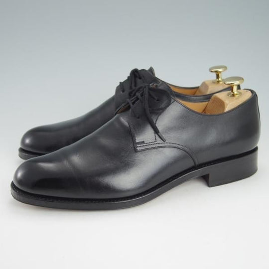 極美品★(スペイン製)YANKO/ヤンコ SIZE 7【グッドイヤーウェルテッド製法★36901/Vフロント】プレーントゥ/カーフ/黒/メンズ★g453