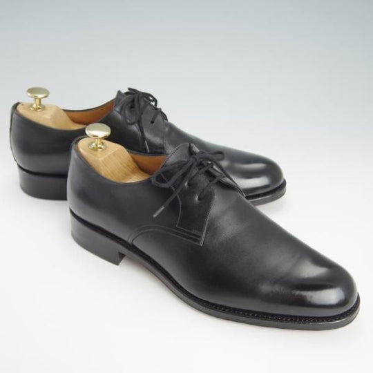 極美品★(スペイン製)YANKO/ヤンコ SIZE 7【グッドイヤーウェルテッド製法★36901/Vフロント】プレーントゥ/カーフ/黒/メンズ★g453