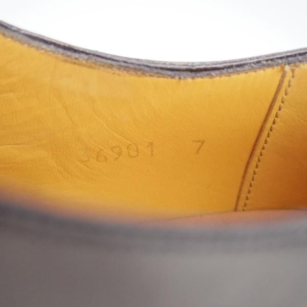 極美品★(スペイン製)YANKO/ヤンコ SIZE 7【グッドイヤーウェルテッド製法★36901/Vフロント】プレーントゥ/カーフ/黒/メンズ★g453