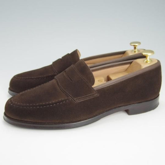 極上★クロケット&ジョーンズ 7.5E【定価￥74,800-★BOSTON 2/ボストン】376ラスト/コインローファー/濃茶/メンズ/Crockett&Jones★g455