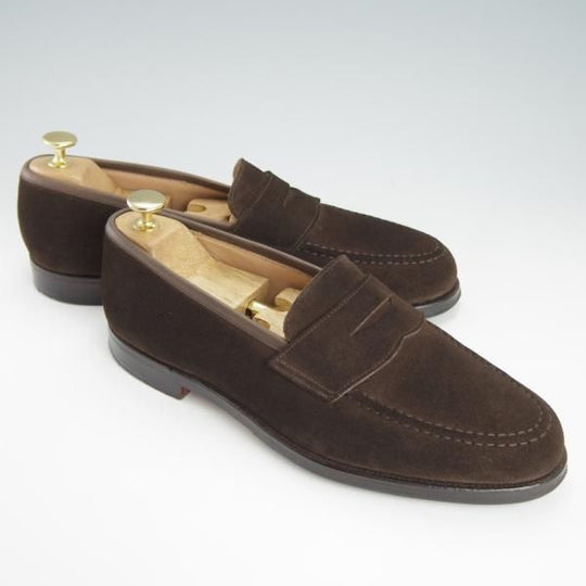 極上★クロケット&ジョーンズ 7.5E【定価￥74,800-★BOSTON 2/ボストン】376ラスト/コインローファー/濃茶/メンズ/Crockett&Jones★g455