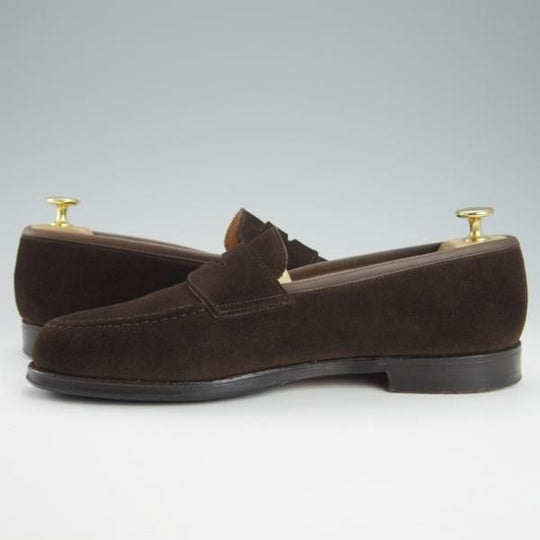 極上★クロケット&ジョーンズ 7.5E【定価￥74,800-★BOSTON 2/ボストン】376ラスト/コインローファー/濃茶/メンズ/Crockett&Jones★g455