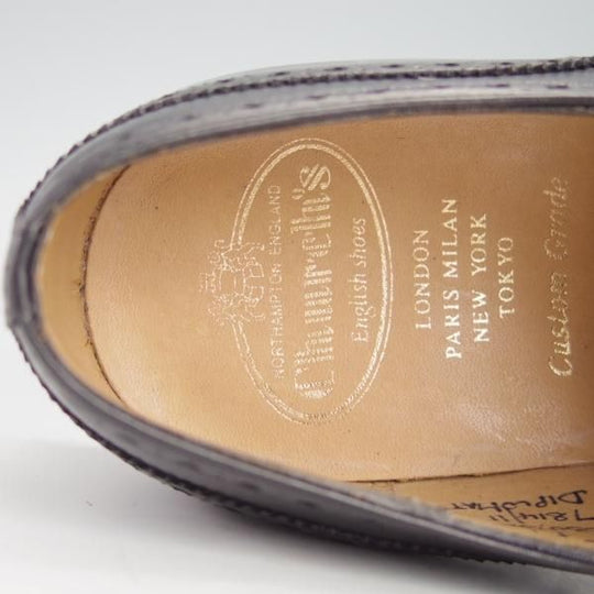 ほぼ試着程度★チャーチ 75F/UK7.5【定価￥124,300-★ディプロマット/DIPLOMAT】173ラスト/セミブローグ/黒/メンズ/Church's★g457