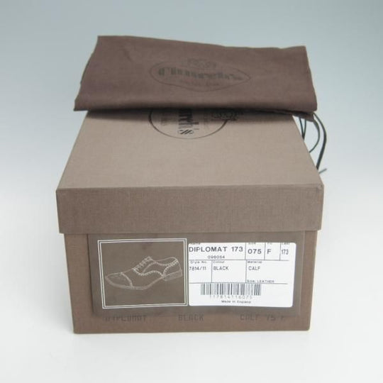 ほぼ試着程度★チャーチ 75F/UK7.5【定価￥124,300-★ディプロマット/DIPLOMAT】173ラスト/セミブローグ/黒/メンズ/Church's★g457