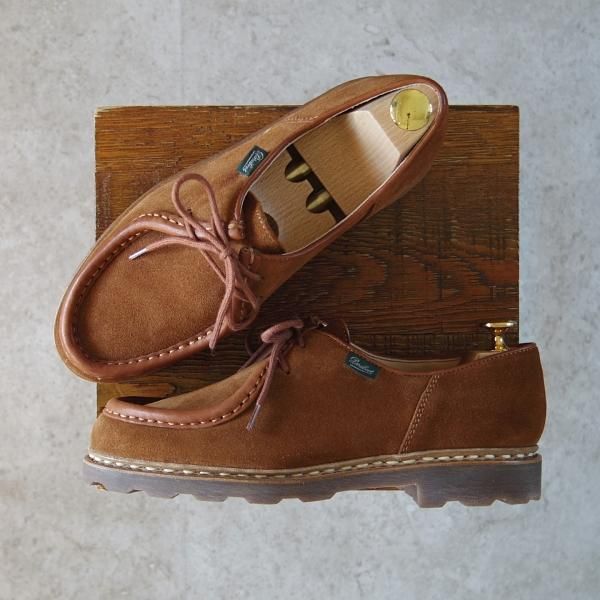 未使用★パラブーツ SIZE 40【定価￥71,500-★ミカエル/MICHAEL/ウイスキー】チロリアンシューズ/スエード/メンズ/Paraboot★g458