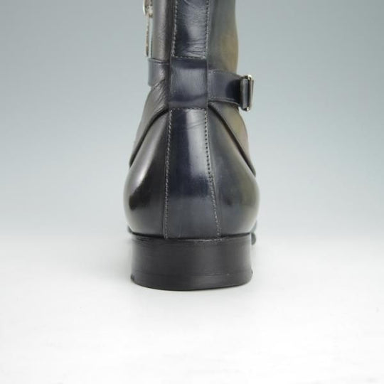 美品★(伊)サントーニ SIZE 7.5【貴重★ジョッパーブーツ風/パティーヌ】11603/ジップブーツ/カーフ/メンズ/Santoni★g460