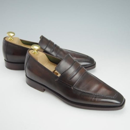 ★(仏)ベルルッティ SIZE 5【モデル定価￥291,500-★アンディ/ANDY】ヴェネチアレザー/コインローファー/濃茶/メンズ/Berluti★g461