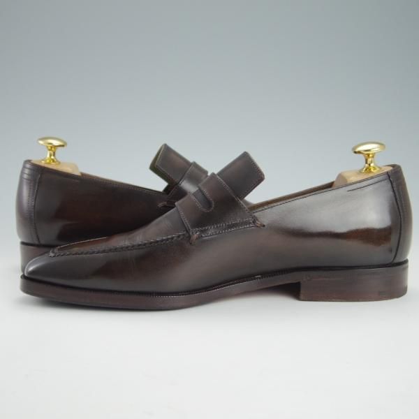 ★(仏)ベルルッティ SIZE 5【モデル定価￥291,500-★アンディ/ANDY】ヴェネチアレザー/コインローファー/濃茶/メンズ/Berluti★g461