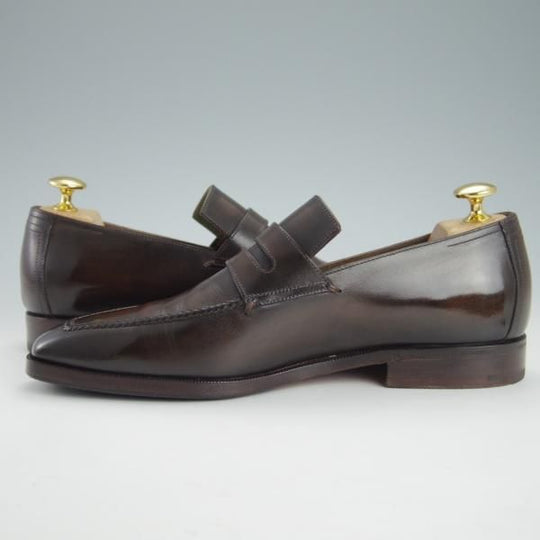 ★(仏)ベルルッティ SIZE 5【モデル定価￥291,500-★アンディ/ANDY】ヴェネチアレザー/コインローファー/濃茶/メンズ/Berluti★g461