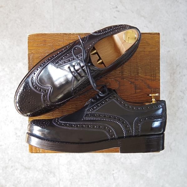 極美品★(独)ハインリッヒ・ディンケラッカー SIZE 6.5【現行定価￥193,600-★コードバン仕様/RIO/リオ】黒/Heinrich Dinkelacker★g464