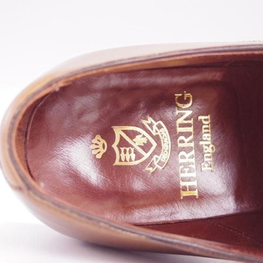 極上★(英)チーニー 9.5F【(英)Herring Shoes別注★ATTLEE/11028ラスト】ダブルモンク/カーフ/茶/メンズ/CHEANEY★g465