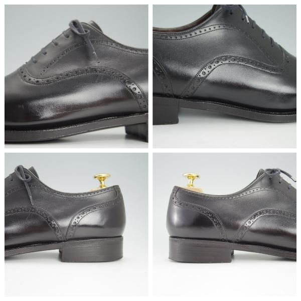 ★(仏)Corthay/コルテ SIZE 10(UK9程度)【定価￥225,500-★BUCY/クォーターブローグ】黒/カーフ/メンズ★g468