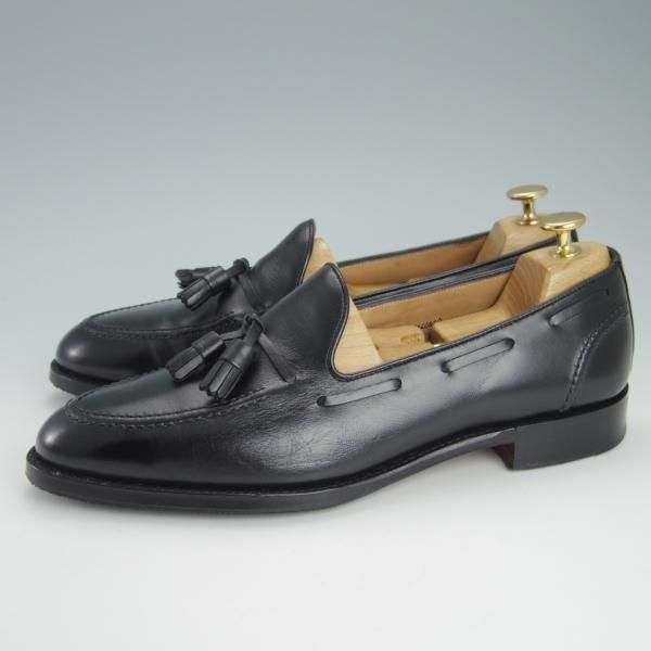 極上★(英)チーニー 8.5F【定価￥78,100-★HARRY/214ラスト】ハリー/タッセルローファー/カーフ/黒/メンズ/CHEANEY★g470