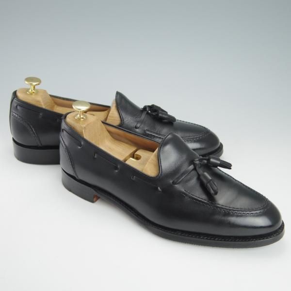 極上★(英)チーニー 8.5F【定価￥78,100-★HARRY/214ラスト】ハリー/タッセルローファー/カーフ/黒/メンズ/CHEANEY★g470