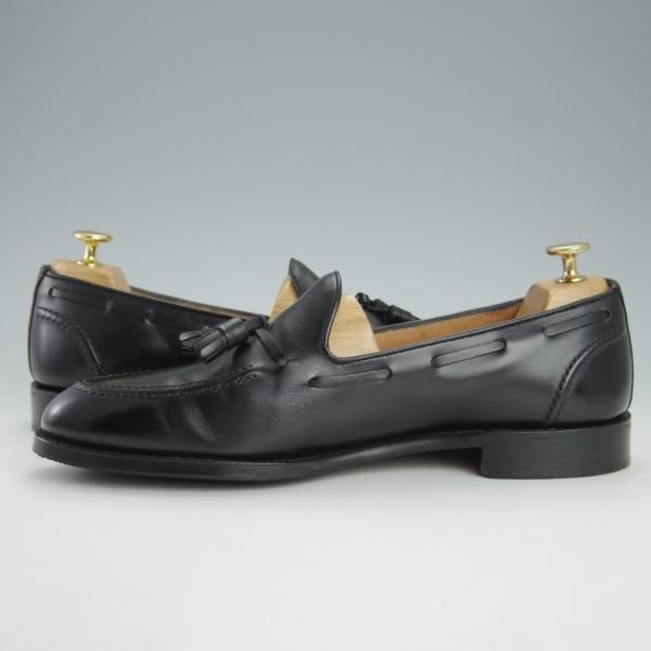 極上★(英)チーニー 8.5F【定価￥78,100-★HARRY/214ラスト】ハリー/タッセルローファー/カーフ/黒/メンズ/CHEANEY★g470