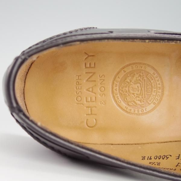 極上★(英)チーニー 8.5F【定価￥78,100-★HARRY/214ラスト】ハリー/タッセルローファー/カーフ/黒/メンズ/CHEANEY★g470