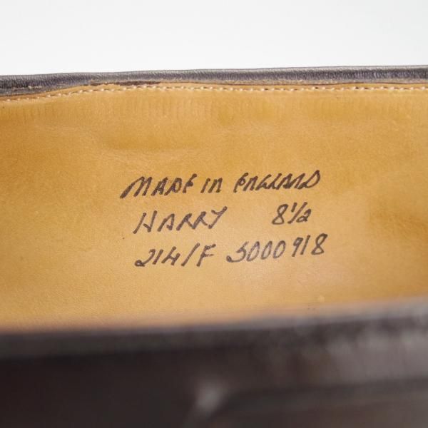 極上★(英)チーニー 8.5F【定価￥78,100-★HARRY/214ラスト】ハリー/タッセルローファー/カーフ/黒/メンズ/CHEANEY★g470