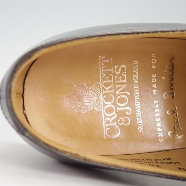 美品★クロケット&ジョーンズ 7.5E【★(英)ポールスミス別注/Paul Smith】348ラスト/ストレートチップ/カーフ/黒/Crockett&Jones★g471