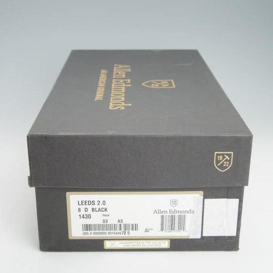 未使用★(米)アレンエドモンズ 8D【現行定価7.5万円程度★Leeds2.0/プレーントゥ】カーフ/黒/メンズ/ALLEN EDMONDS★g472