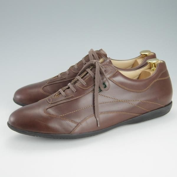 極上★パラブーツ SIZE 9【定価￥41,800-★Estoril/カーフ】スニーカー/レザーシューズ/茶/メンズ/Paraboot★g473