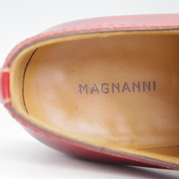 美品★(スペイン製)マグナーニ SIZE 41【★ボロネーゼ製法/オックスフォードシューズ】16614/カーフ/赤茶/メンズ/MAGNANNI★g474