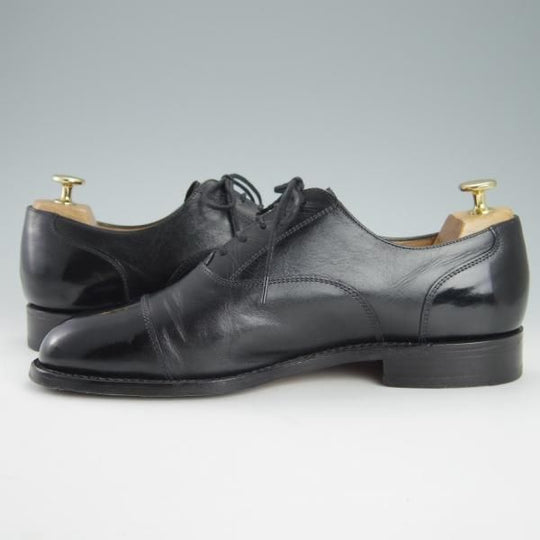 極上★(英)SANDERS/サンダース 8F【★Cheam/7204B】ストレートチップ/カーフ/黒/メンズ★g475