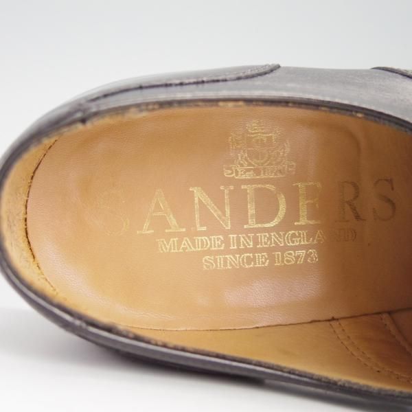 極上★(英)SANDERS/サンダース 8F【★Cheam/7204B】ストレートチップ/カーフ/黒/メンズ★g475