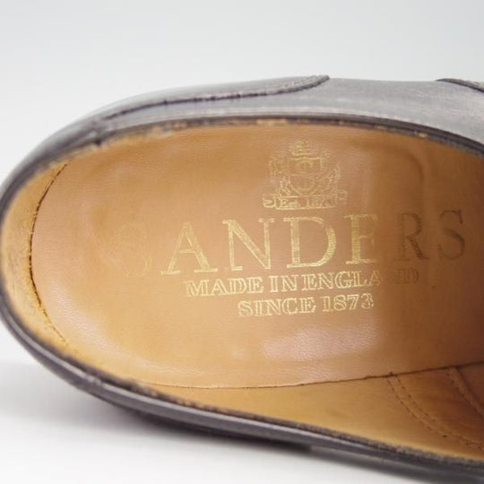 極上★(英)SANDERS/サンダース 8F【★Cheam/7204B】ストレートチップ/カーフ/黒/メンズ★g475