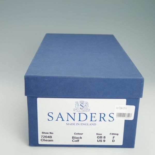 極上★(英)SANDERS/サンダース 8F【★Cheam/7204B】ストレートチップ/カーフ/黒/メンズ★g475
