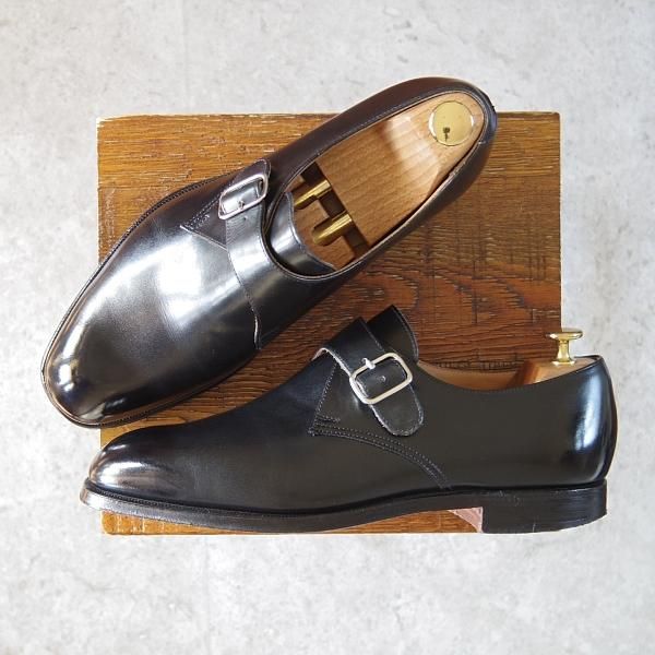 極上★クロケット&ジョーンズ 8F【★GROSVENOR/248ラスト】モンクストラップ/カーフ/黒/メンズ/Crockett&Jones★g476