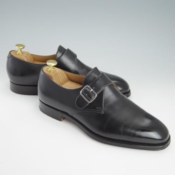 極上★クロケット&ジョーンズ 8F【★GROSVENOR/248ラスト】モンクストラップ/カーフ/黒/メンズ/Crockett&Jones★g476
