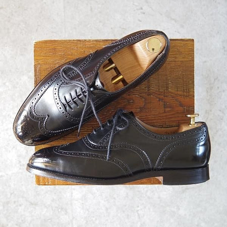 極上★トリッカーズ SIZE 8【貴重★ドレスライン/EPSOM/9524】フルブローグ/カーフ/黒/メンズ/エプソン/Tricker's★g477