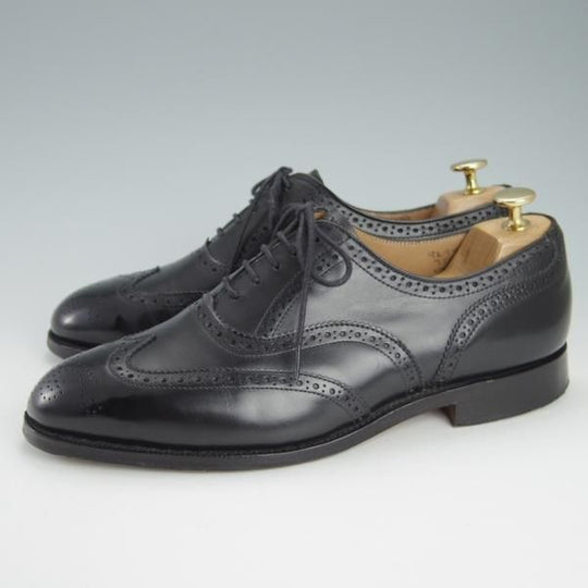極上★トリッカーズ SIZE 8【貴重★ドレスライン/EPSOM/9524】フルブローグ/カーフ/黒/メンズ/エプソン/Tricker's★g477