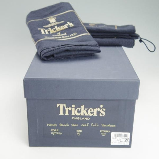 極上★トリッカーズ SIZE 8【貴重★ドレスライン/EPSOM/9524】フルブローグ/カーフ/黒/メンズ/エプソン/Tricker's★g477