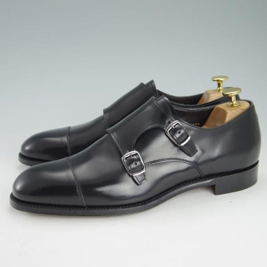 未使用★(英)チーニー 8F【定価￥75,900-★EDMUND/125ラスト】エドモンド/ダブルモンク/ポリッシュレザー/黒/メンズ/CHEANEY★g478