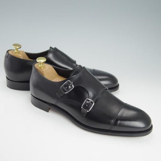 未使用★(英)チーニー 8F【定価￥75,900-★EDMUND/125ラスト】エドモンド/ダブルモンク/ポリッシュレザー/黒/メンズ/CHEANEY★g478