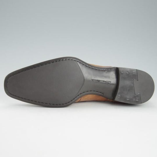 未使用★(伊)サントーニ SIZE 7【★ブラインドブローグ/15578】カーフ/薄茶/メンズ/Santoni★g479