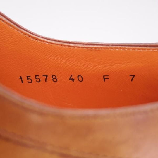 未使用★(伊)サントーニ SIZE 7【★ブラインドブローグ/15578】カーフ/薄茶/メンズ/Santoni★g479