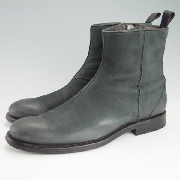 極上★BUTTERO/ブッテロ SIZE 39【同系モデル定価6万円程度★サイドジップブーツ/ヌバック】黒〜グレー系/メンズ★g483