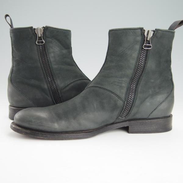 極上★BUTTERO/ブッテロ SIZE 39【同系モデル定価6万円程度★サイドジップブーツ/ヌバック】黒〜グレー系/メンズ★g483