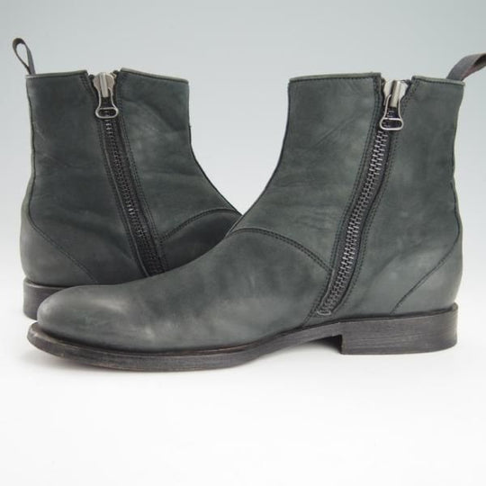 極上★BUTTERO/ブッテロ SIZE 39【同系モデル定価6万円程度★サイドジップブーツ/ヌバック】黒〜グレー系/メンズ★g483