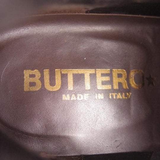 極上★BUTTERO/ブッテロ SIZE 39【同系モデル定価6万円程度★サイドジップブーツ/ヌバック】黒〜グレー系/メンズ★g483