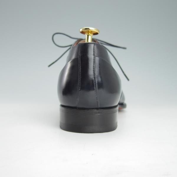 極美品★(伊)サントーニ SIZE 7【レベルソ仕立て★オックスフォードシューズ/15875】カーフ/紺/メンズ/Santoni★g484