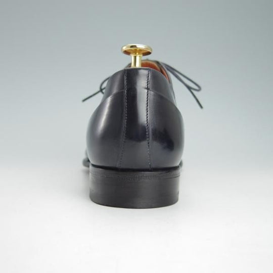 極美品★(伊)サントーニ SIZE 7【レベルソ仕立て★オックスフォードシューズ/15875】カーフ/紺/メンズ/Santoni★g484